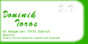 dominik toros business card